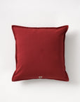 Cushion Cover – A charming cotton cushion cover in a deep red hue, delicately block-printed with floral motifs. The soft, breathable cotton fabric and traditional hand-block printing technique bring warmth and character, making it a perfect accent piece for cozy, timeless interiors