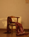 Chambi Bedspread in Brown and White
